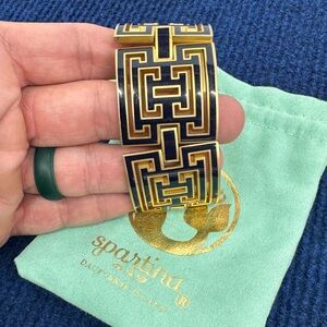 Spartina 449 Gold and Navy Geometric Bracelet